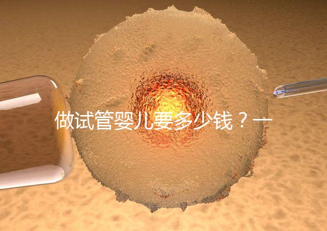 做試管嬰兒要多少錢？一起算筆經濟賬