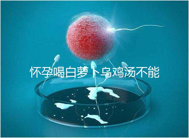 懷孕喝白蘿卜烏雞湯不能止孕吐?選對做法安胎又養(yǎng)顏