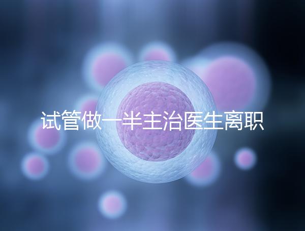 試管做一半主治醫(yī)生離職怎么辦速覽，換一個(gè)或是不錯(cuò)選擇